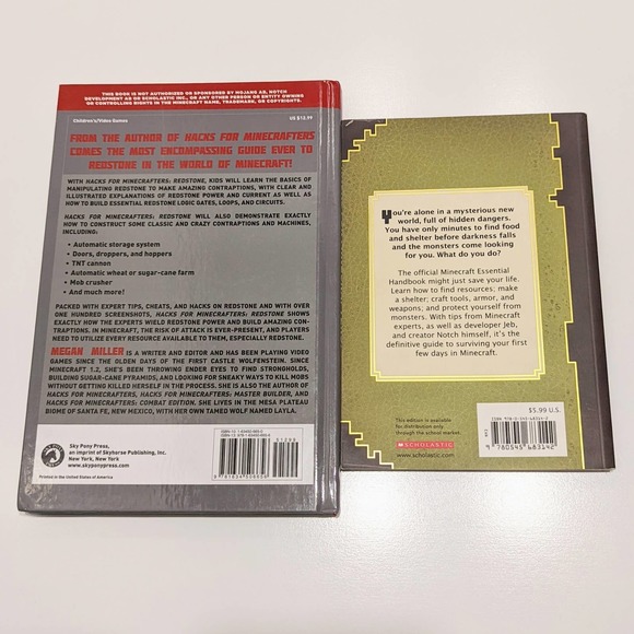 Minecraft Guides Book Lot – Essential Handbook & Redstone Hacks (2 Paperback) - Picture 2 of 11